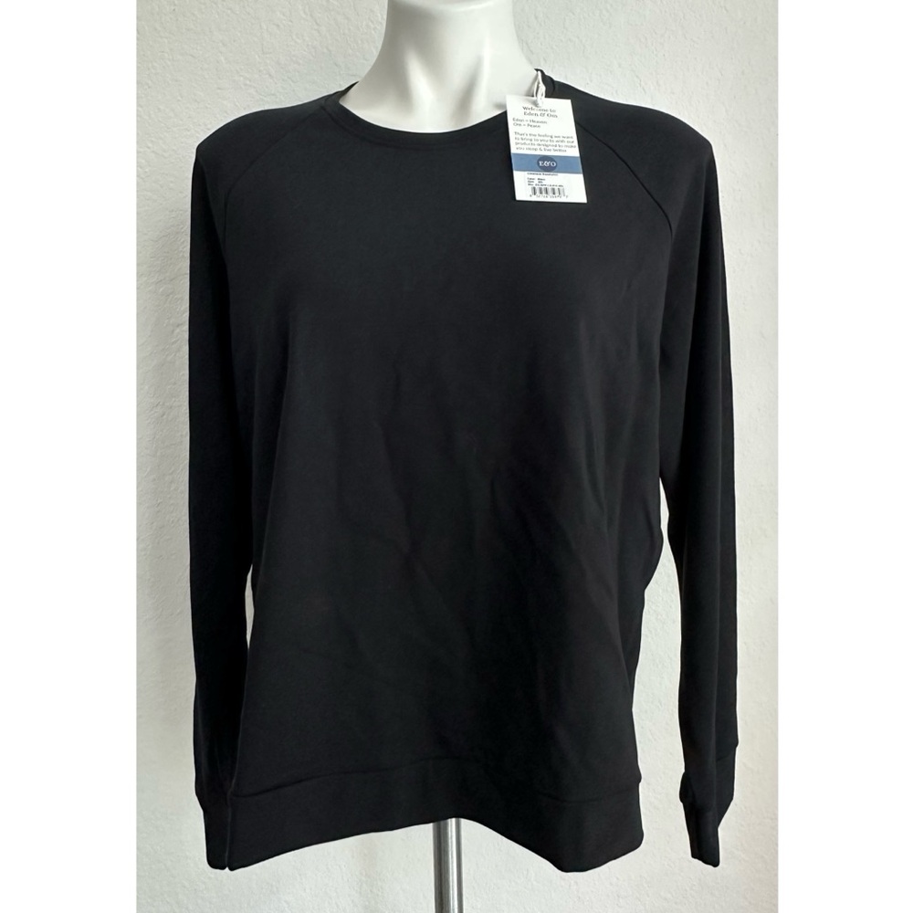 Womens Eden &Om Black Bamboo Crewneck Sweatshirt 2x
